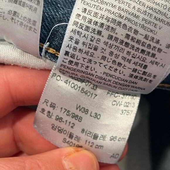 Levi Strauss & Co Mens Straight Jeans Mid-Rise Denim Medium Wash Blue Size 38x30 - Picture 6 of 11